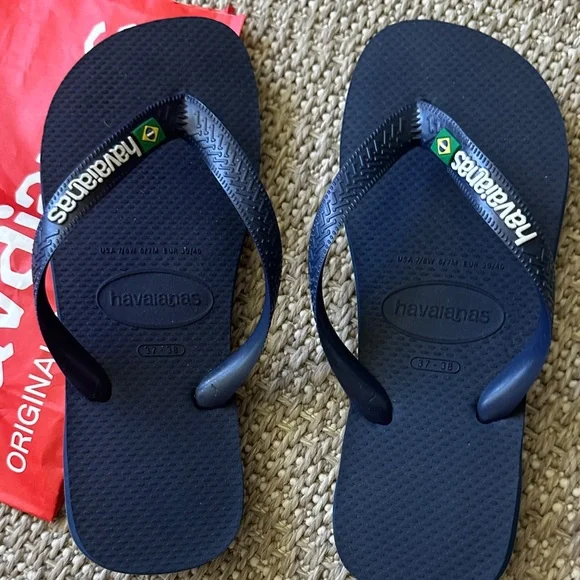 Havaianas Dark Blue Flip Flops - Picture 6 of 7